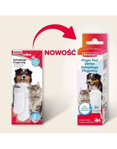 BEAPHAR Finger Pad Dental 2 szt. nakładki na palec do czyszczenia zębów dla psów i kotów