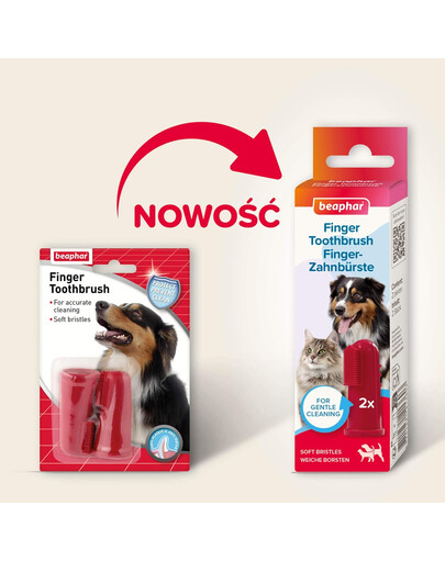 BEAPHAR Finger Toothbrush szczoteczka do zębów naparstkowa dla psów i kotów