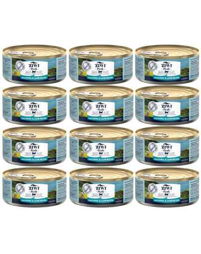 ZIWIPEAK Cat Mackerel&Lamb Makrela i jagnięcina 12 x 85 g