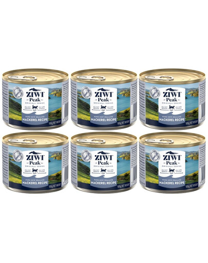 ZIWIPEAK Cat puszka dla kotów 6 x 185 g