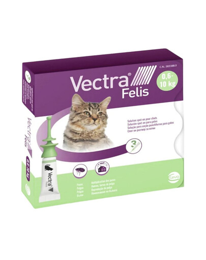 Felis Roztwór do nakrapiania dla kotów przeciw pchłom 3szt.