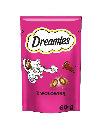 DREAMIES Chrupiące przysmaki dla kota o smaku wołowiny 60 g