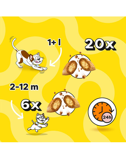 DREAMIES Mega Pack Chrupiące przysmaki dla kota o smaku kocimiętki 180 g