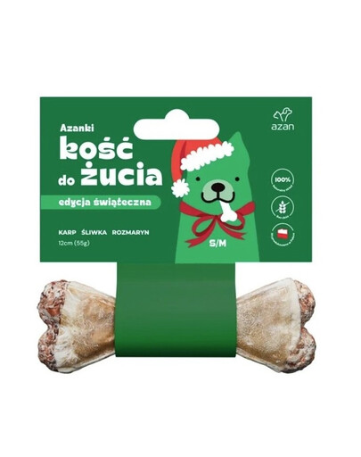 Kość Świąteczna z karpiem S/M 12 cm
