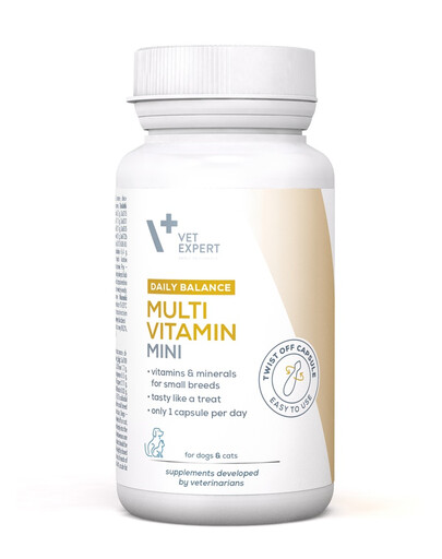 Daily Balance Multivitamin Mini witaminy i minerały dla małych psów i kotów 30 kapsułek