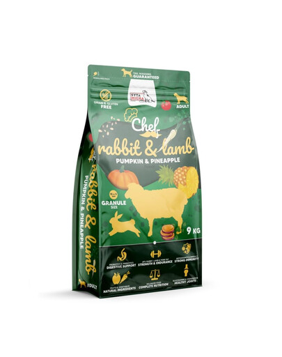 Chef Królik i jagnięcina, dynia i ananas 9 kg sucha karma dla psa