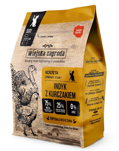 Indyk z kurczakiem dla kociąt 400 g