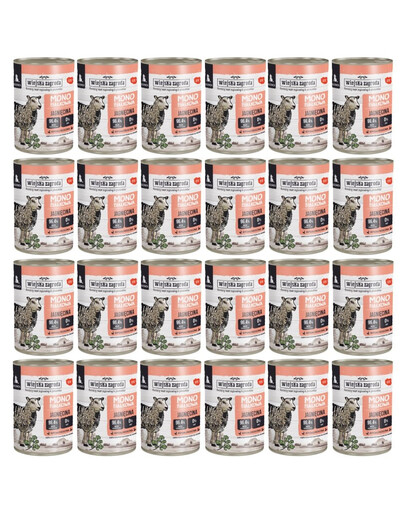 WIEJSKA ZAGRODA Jagnięcina Monobiałkowa mokra karma dla szczeniąt 24x400 g