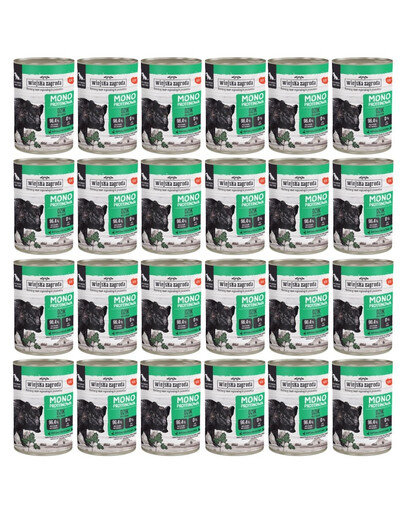 WIEJSKA ZAGRODA Monobiałkowa Dzik mokra karma dla psów 24x400 g