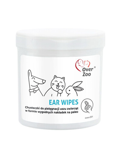 Ear Wipes chusteczki do pielęgnacji uszu dla psa, kota i gryzoni 50 szt.