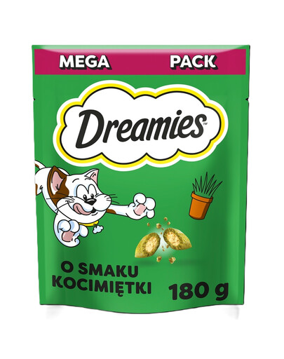 DREAMIES Mega Pack Chrupiące przysmaki dla kota o smaku kocimiętki 180 g