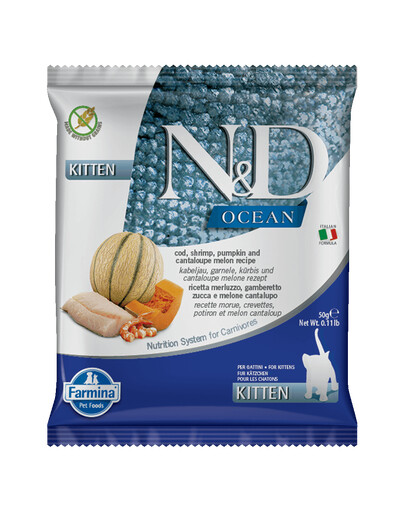 FARMINA N&D Ocean Cat Kitten cod, shrimp, pumpkin & cantaloupe melon 50 g