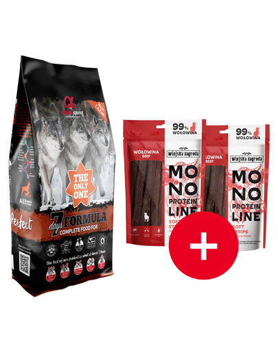ALPHA SPIRIT The only one 7 days formula 12 kg Pełnoporcjowa sucha karma dla psów + 2 przysmaki GRATIS