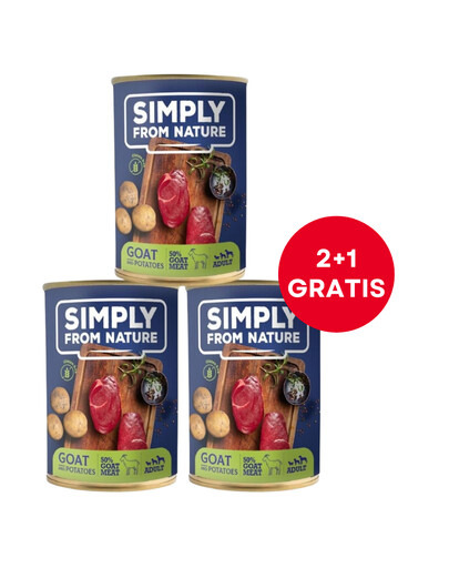 SIMPLY FROM NATURE Mokra karma dla psa Kozina z ziemniakami 400g (2+1 GRATIS)