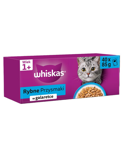 Adult saszetka 40 x 85 g Smaki Rybne w galaretce łosoś, tuńczyk, dorsz, biała ryba
