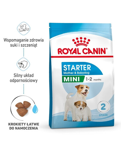 ROYAL CANIN Mini Starter Mother & Babydog 4x1 kg karma sucha dla suk w ciąży i okresie laktacji oraz szczeniąt, od 4 do 8 tygodnia, ras małych