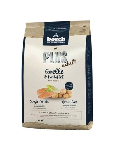 BOSCH Plus Pstrąg & Ziemniak 4x1 kg