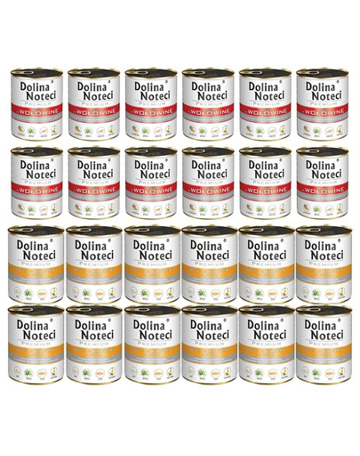 DOLINA NOTECI Mix smaków Premium Bogata w wołowinę i kaczkę z dynią 24x800g