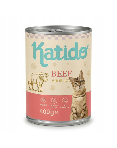 Adult Cat Beef 400 g wołowina z olejem z łososia dla kotów