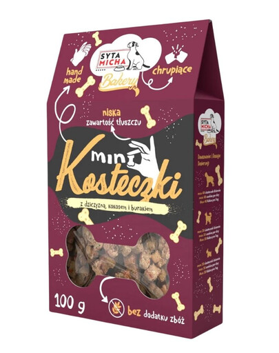Mini kosteczki z dziczyzną kokosem i burakiem 15 g