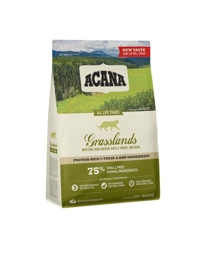 ACANA Grasslands Cat 4x1,8 kg z drobiem, rybami i jajami