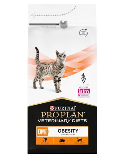 PRO PLAN Veterinary Diets Feline OM St/Ox Obesity Management 1,5 kg sucha karma dla kotów w leczeniu cukrzycy i/lub otyłości