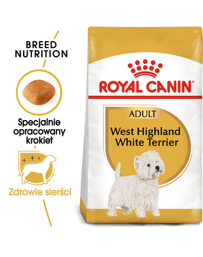 ROYAL CANIN West Highland White Terrier Adult karma sucha dla psów dorosłych rasy west highland white terrier 2x1,5 kg