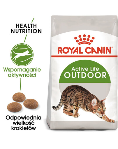 ROYAL CANIN Outdoor 30 karma sucha dla kotów dorosłych, wychodzących na zewnątrz 4x2 kg