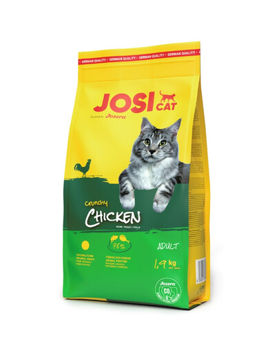 JOSERA JosiCat Crunchy Chicken 2x1,9kg z drobiem dla dorosłych kotów
