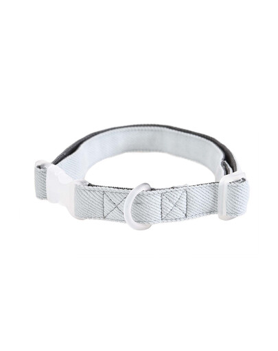 Little Bears Obroża dla szczeniąt i psów małych ras 1,5x25-40cm szaro-błękitna