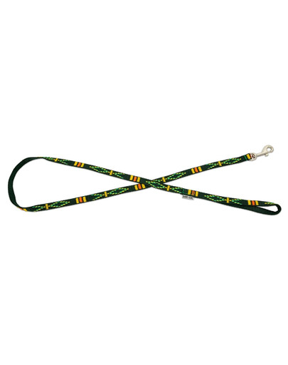 Smycz dla psa z etnicznym wzorem 10mm/120cm zielona