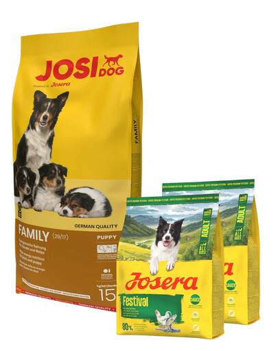 JOSERA JosiDog Family 15 kg + 2x900g karmy GRATIS
