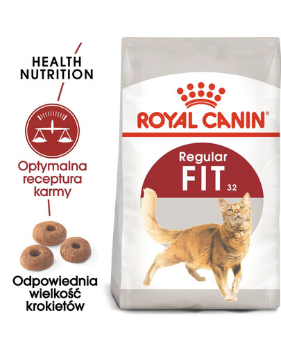 ROYAL CANIN REGULAR FIT 32 12x400 g karma sucha dla kotów dorosłych, wspierająca idealną kondycję