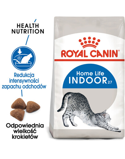 ROYAL CANIN Indoor 27 karma sucha dla kotów dorosłych, przebywających wyłącznie w domu 6x400 g