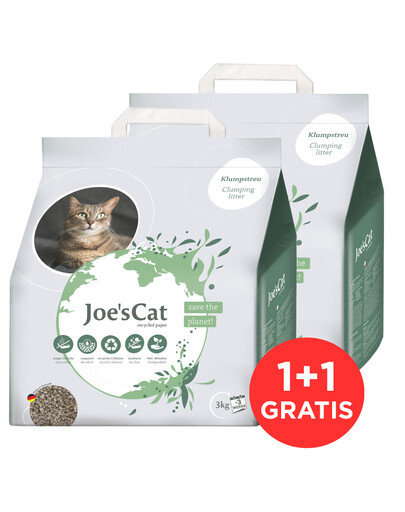 JRS Joe's Cat Ekologiczny żwirek zbrylający dla kotów 2 x 8L (3kg) 1+1 GRATIS