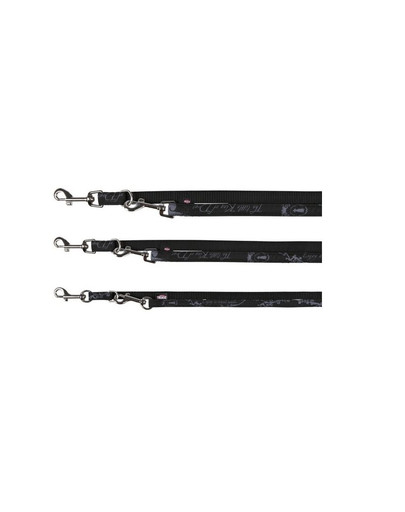 Smycz regulowana m - l 2 m / 20 mm czarny