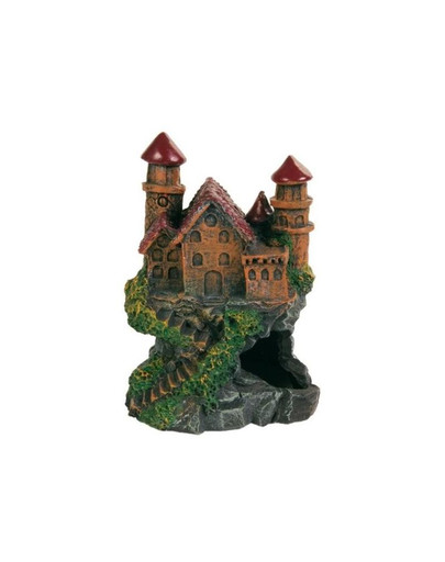 Dekoracja - zamek na skale 14 cm