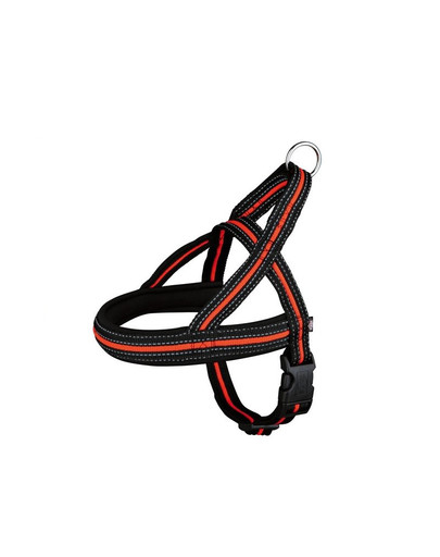 Szelki XL 78–100 cm / 35 mm czarno / pomarańczowe
