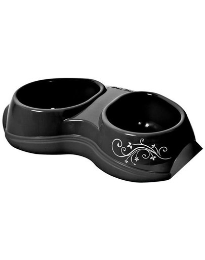 Miska space bowl podwójna 2 x 200 ml deco line czarna