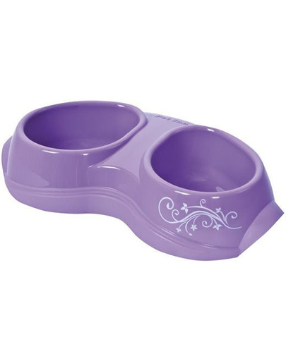 Miska space bowl podwójna 2 x 200 ml deco line fioletowa