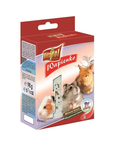 Kostka wapienna dla gryzoni XL - popcorn 190 g