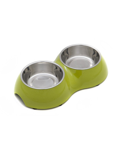Miska melamina DB04 L 22 x 7.5 cm zielona podwójna