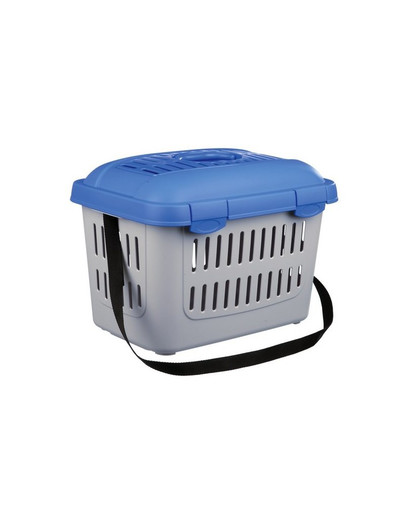 Midi-Capri transport box 44x33x32 cm niebiesko-srebrny