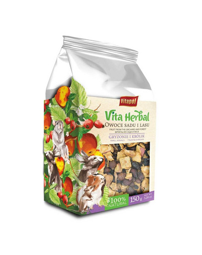 VITAPOL Vita Herbal mieszanka uzupełniająca dla gryzoni i królika Owoce z sadu i lasu 150 g