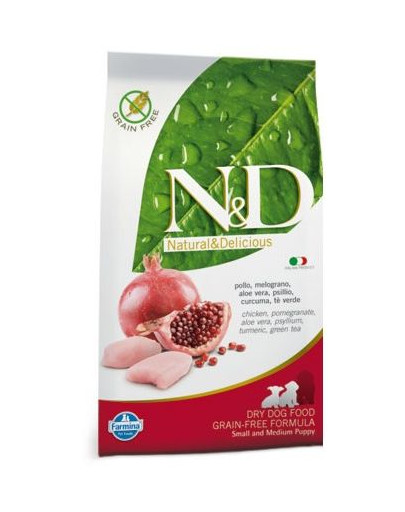 N&D chicken & pomegrante small & medium puppy 2.5 kg