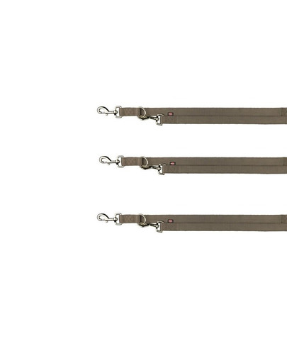 Premium smycz regulowana M- L  2 m/20 mm brązowa