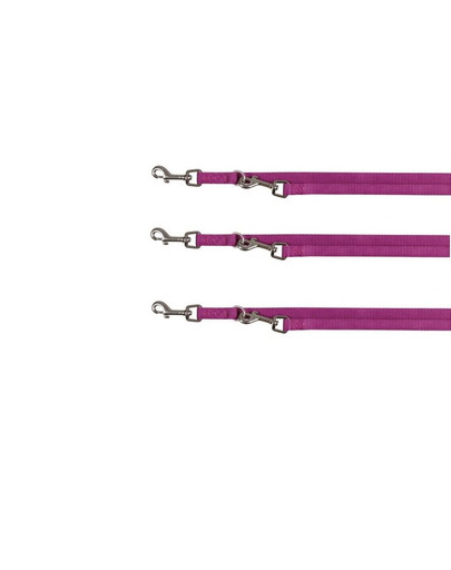Premium smycz  regulowana M- L 2 m/20 mm purpurowa