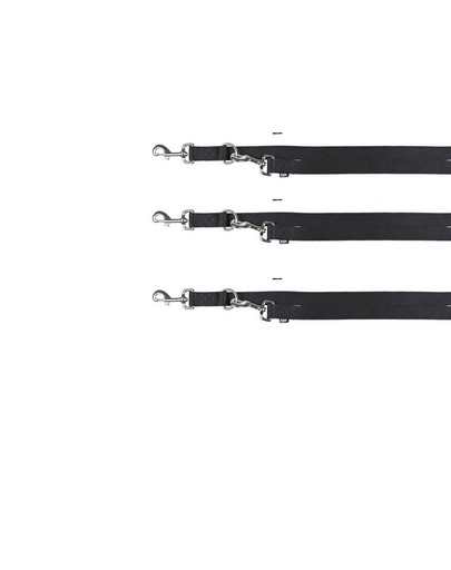 Premium smycz regulowana L- XL 2 m/25 mm czarna