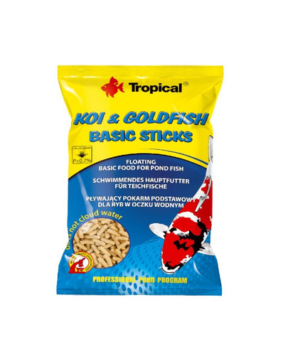 Pokarm Koi and  Goldfish basic sticks 1000 ml/ 90 g