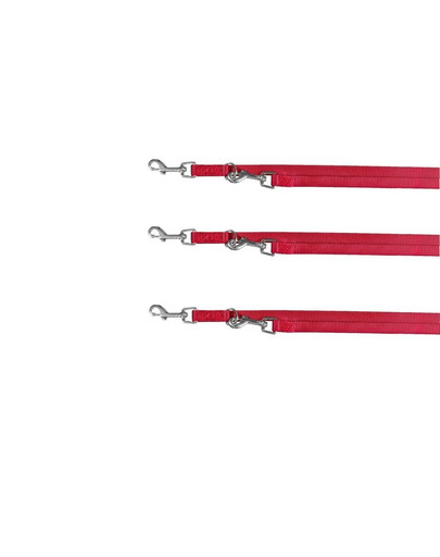Premium smycz regulowana L- XL 2 m/25 mm czerwona